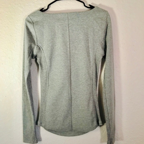 Free People NWOT Looking Back Gray Lace Up top - Picture 8 of 8